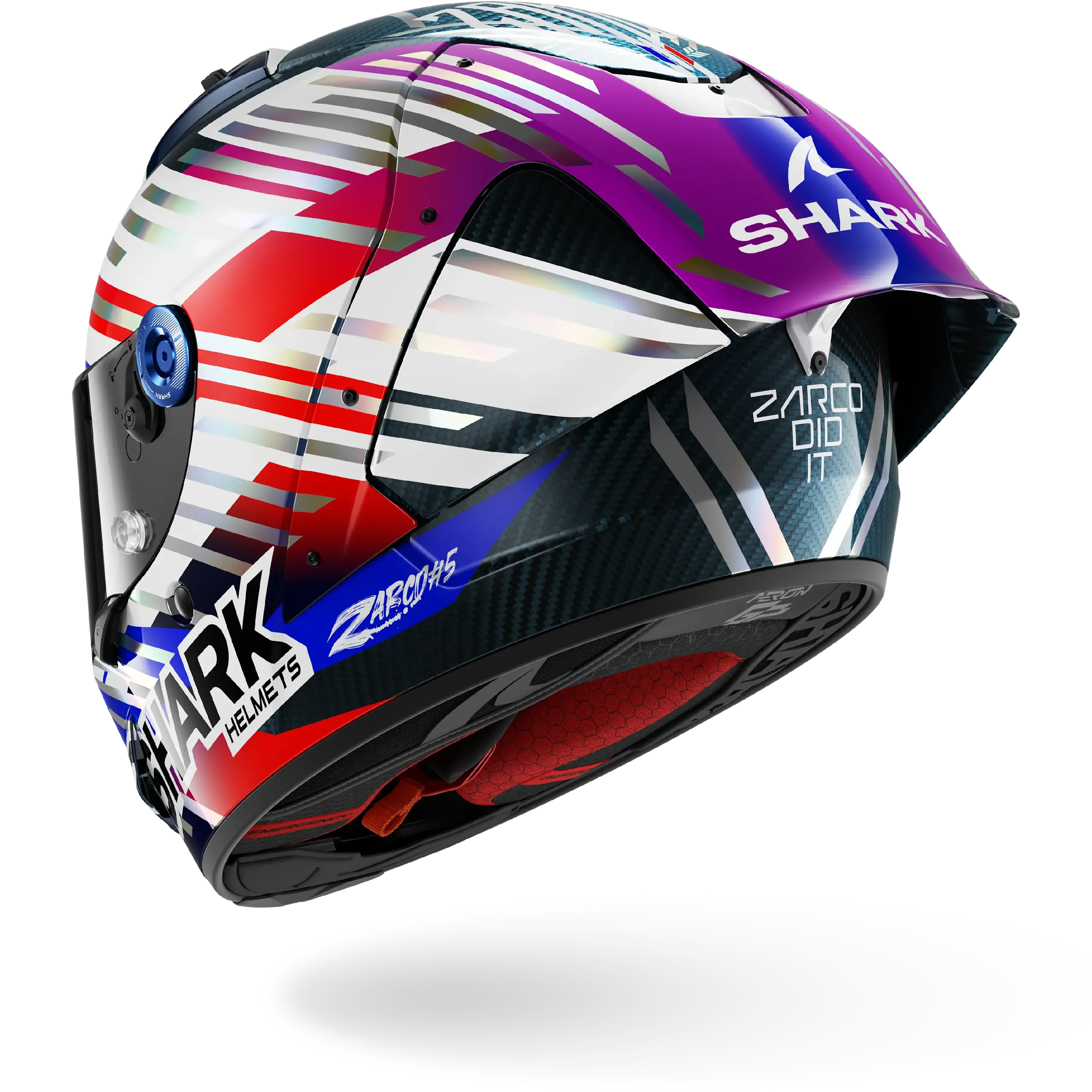 AERON-GP FIM 2 RACING #2 REPLICA ZARCO GP DE FRANCE 2026 Carbon Chrome Red - Image 2